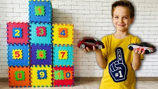 Learn to count from 1 to 10 with cars