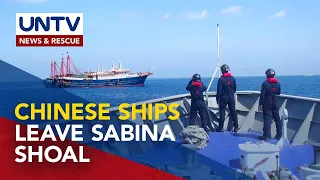 Chinese militia vessels, napaalis ng PCG at BFAR sa Sabina Shoal