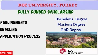 KOC University, TURKEY/ Requirements/ Deadline/ Application Process/ All You Must Know