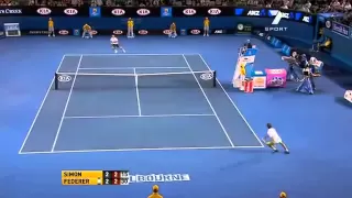 2011 Australian Open R2 Simon vs Federer Highlights Pt 2