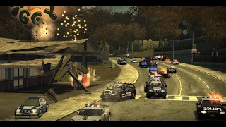 NFSMW pursuit police chase with too many cops