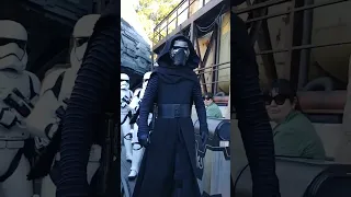 Kylo Ren on the move at Star Wars: Galaxy's Edge in Disneyland