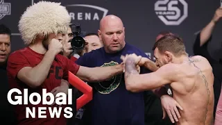 UFC 229 McGregor vs. Khabib weigh-in