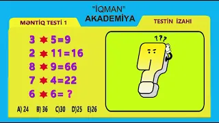 MƏNTİQ TESTİ -1