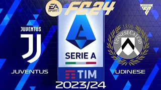 FC 24 Juventus vs Udinese | Serie A 2024 | PS5 Full Match