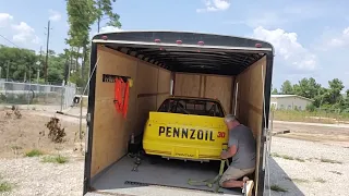 The #30 Michael Waltrip Pennzoil Pontiac Grand Prix is headed to it's new home!!
