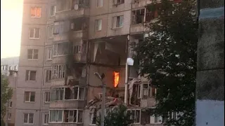 Момент взрыва в жилом доме в Ярославле попал на видео