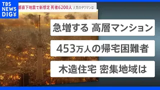 死者最大6200人『首都直下地震』の被害想定 東京都が10年ぶりに見直し　 スマホ普及やタワマン増加で新たな課題も浮き彫りに｜TBS NEWS DIG