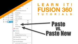 Fusion 360 in 5 Minutes - "Paste" VS "Paste New" - What's the Difference? (2023)