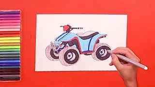 How to draw an ATV (All Terrain Vehicle)