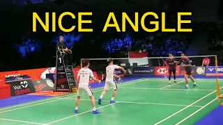 Kevin Sanjaya/Marcus Gideon vs Hendra Setiawan/Mohammad Ahsan Denmark Open Nice Angle