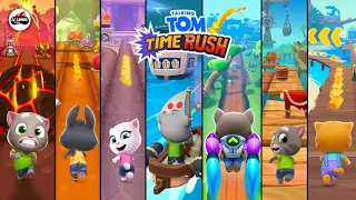 Talking Tom Time Rush Discover All The Time Worlds ( NEW GAMEPLAY )