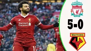 LIVERPOOL 5-0 WATFORD: MOHAMED SALAH NETS FOUR IN ROUT AS HIS [FIRST PREMIER LEAGUE HAT TRICK]!