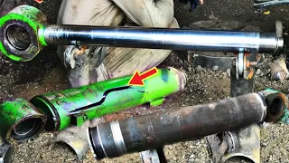 The Hydraulic Cylinder Shaft Broke Due to Excessive Pressure || Repairing Complete Process