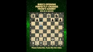 Bird's Opening | Perfectly Crushes | From's Gambit | Chess Openings | Chess Tricks
