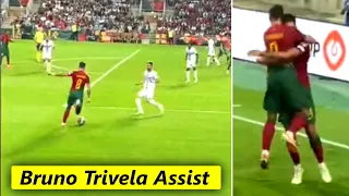 Bruno Fernandes crazy trivela assist against Luxembourg in Euro qualifiers