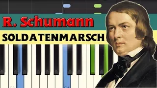 Soldatenmarsch (Soldiers' march) - Robert Schumann [Piano Tutorial] (Synthesia)