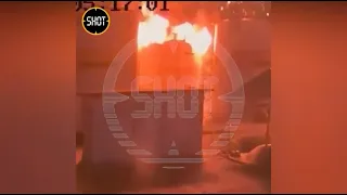 Ukraine war footage, Kamikaze drone blows up Russian oil depot in Sochi.