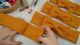 3 Minutes ALL SIZE Easy Bow Headband ❤️ Making Baby Bow Headbands with Bullet Fabric