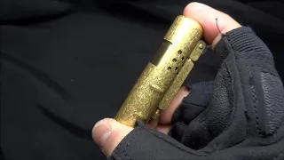 brass steampunk slide oil lighter