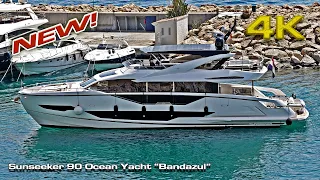 New Sunseeker 90 Ocean Yacht "Bandazul" docking