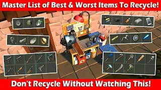 Master List of Best & Worst Items To Recycle! Last Day On Earth Survival