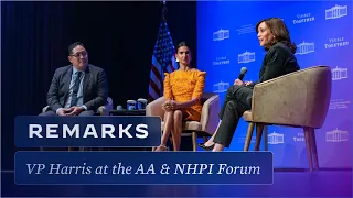 Vice President Harris Participates in a Moderated Conversation at the White House AA & NHPI Forum