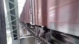 #railwayaccident Train//maal gadi turtipaar pull par apne tejj raftarr se aate huye...