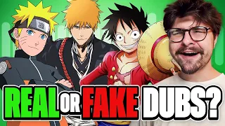 REAL vs. FAKE Anime Dubs Challenge...
