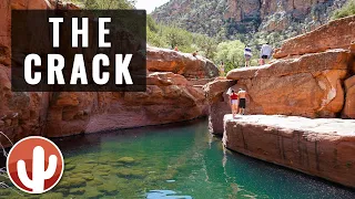 Hiking to THE CRACK at Wet Beaver Creek | The Perfect Cliff Diving Swimming Hole | Rimrock, Arizona