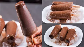 CHOCOLATE KULFI RECIPE | 3 INGREDIENTS CHOCOLATE KULFI ICE CREAM | HOME MADE KULFI ICE CREAM