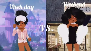 ROYALE HIGH MORNING ROUTINE - WEEKEND VS SCHOOL DAY! (RH RP)
