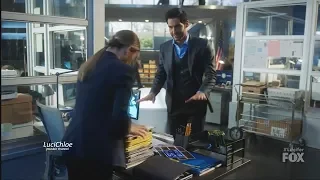 Lucifer 3x12 Luci shows Chloe her Desk Why are you still here? Season 3 Episode 12 S03E12