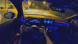 2021 MERCEDES BENZ CLA 180 136 PS NIGHT POV AUTOBAHN DRIVE KAISERSLAUTERN (60 FPS)