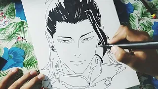 Drawing Geto || How to draw Jujutsu Kaisen characters|| Easy Anime Drawing #jujutsukaisen