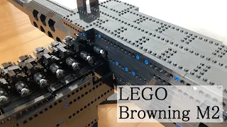 LEGO GUN brick shooting & shell ejecting Working+Mechanism [Browning M2]