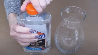 Pour Elmer's glue on your window for this breathtaking idea!