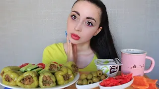 ОПЯТЬ ПРОМАХ В КВАРТИРЕ ☹️ / Фаршированные 🌶/ Mukbang Ayka Emilly