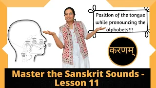 KaraNam - Position of the tongue- Sanskrit alphabets for beginners  Varnamala series - Episode 11