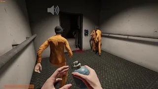 Grenade Elevator trapping SCP-049 In SCP SL