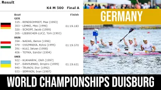 K4 MEN 500M FINAL A World Championships Duisburg & Olympic Q | GERMANY CHAMPION | WAYKVlogs 🤠