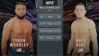 Tyron Woodley Vs. Nate Diaz : UFC 4 Gameplay (Legendary Difficulty) (AI Vs AI) (PS5)