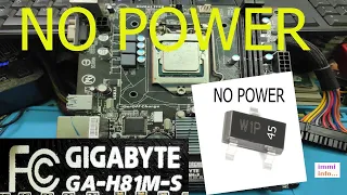 GIGABYTE GA H81M S NO POWER SOLUTION