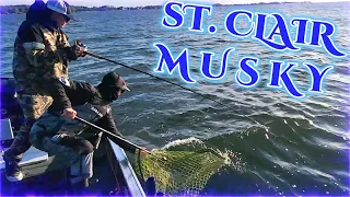 Fishing for BIG Musky on Lake St. Clair!!!