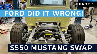 Tesla Motor Swapped Ford F100: Mustang Suspension Pt.1