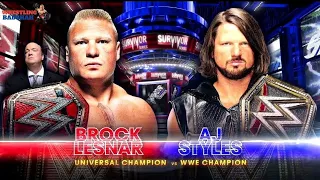 Brock Lesnar VS AJ Styles Full match Survivor Series