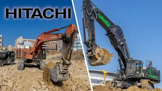 Hitachi ZX 690, 870 and Liebherr R946 loading trucks