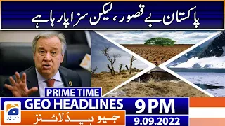 Geo News Headlines 9 PM - UN Chief Antonio Guterres | 9 September 2022