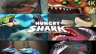 HUNGRY SHARK ATE DAYS ALL TRAILER & MOVIE (2010 - 2022) HUNGRY SHARK EVOLUTION VS WORLD [4K]