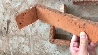 old brick tiles handmade clay material